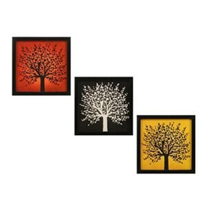 Indianara 3 Piece Set of Framed Wall Hanging Decor Modern Ar…