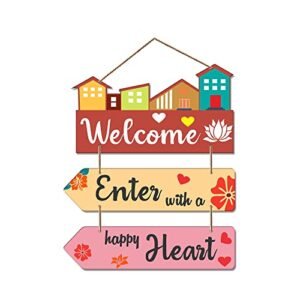 Artvibes Welcome Home Quote Decorative Wall Art MDF Wooden W…