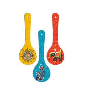 Artvibes Madhubani Art Wooden Wall Hanger for Home | Office …