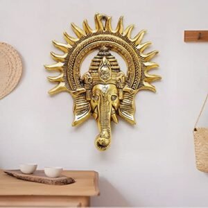 CraftVatika Gift Items Ganesha Sun Decorative Metal Wall Han…