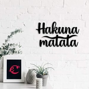 eCraftIndia Hakuna Matata Painted MDF Wall Art Cutout, Ready…