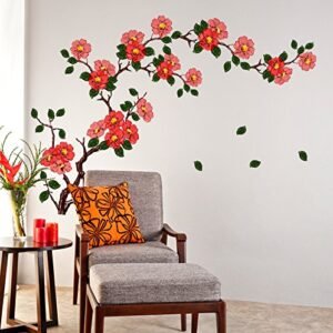 Decals Design ‘Floral Branch Antique Flowers’ Wall Stickers …