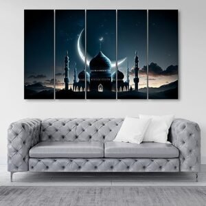 The Castle Decor Islamic Beautiful Mosque skyline Set of 5 B…