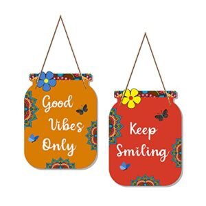 Artvibes Good Vibes Only Quote Decorative Wall Art MDF Woode…