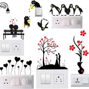 DreamKraft Vinyl Wall Fridge Switch Board Sticker, 13.77 x 1…