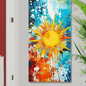 SAF Unframed Rolled Art Print|| Sun in colorful background C…