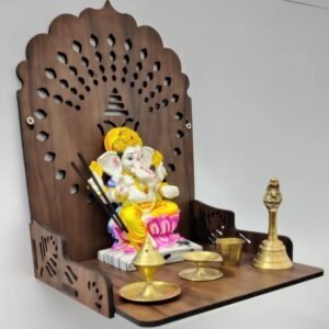 Wooden Small Temple Mandir Puja Ghar for Home and Office Wal…